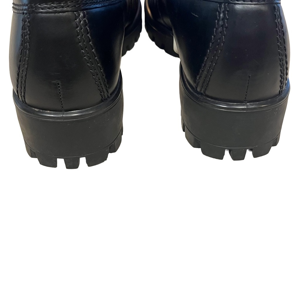 Ecco Women’s Black Leather Tray Tech Penny Loafers Sz 40 US 9-9.5 Lug Sole EUC - Picture 8 of 11